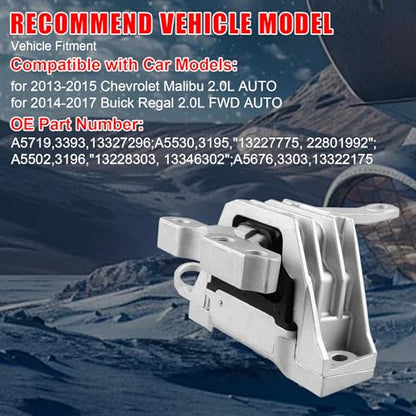 4Pcs Engine Motor Mount Set Fit for 2013-2015 Chevy Malibu 2.0L/2.5L L4 - size: 2013-2015 for Chevry Malibu 2.0L AUTO