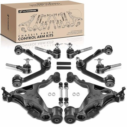 A-Premium 12Pcs Suspension Kit, Upper Lower Control Arm, Lower Ball Joint