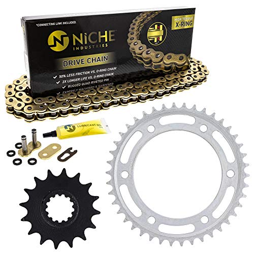 NICHE Drive Sprocket Chain Combo for Honda CBR600RR ABS Front 16 Rear 42 Tooth 525VM-X X-Ring 112 Links - size: X-Ring Chain