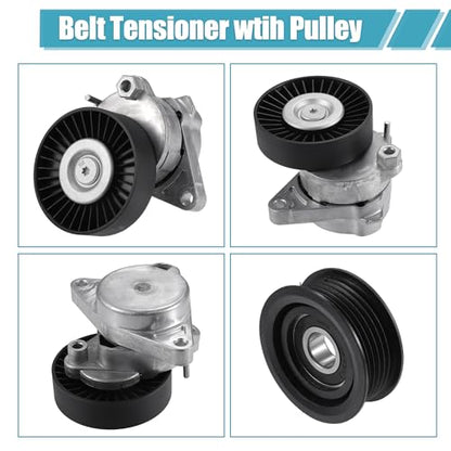 X AUTOHAUX Serpentine Belt Tensioner Pulley Assembly for Mercedes-Benz C240