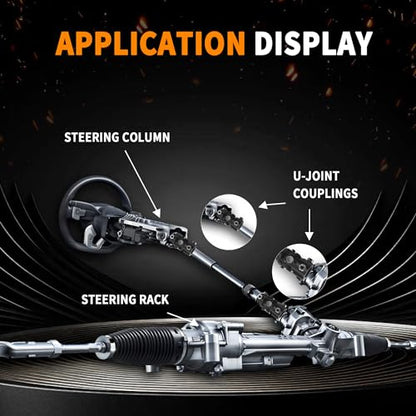 1" DD X 3/4" DD Black Steering Universal Joint Single U Joint Shaft,Total Length: 83mm (3-1/4")