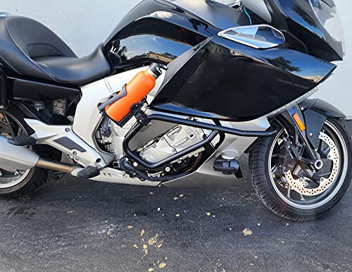 Saddlebag Guard Crash Bars Engine Guard Protector Replacement for BMW K1600GT K1600GTL K1600 GT K1600 GTL 2011-2025 Highway Bars Protector (Front and Rear, Sliver) - size: Front and Rear