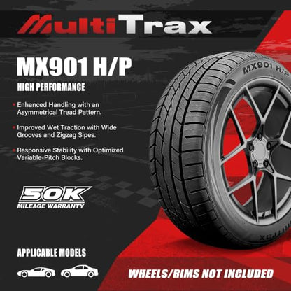 4 Pack Multitrax 215/55ZR17 98W XL High Performance MX901 Car HP Tires - size: 215/55ZR17