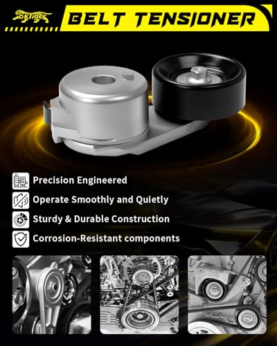 Oktiger Belt Tensioner Assembly with Pulley Fit for Ford Ranger 1992-2011 for:-Mazda B2300 1995-2009 2.3L,B2500 1998-2001 2.5L OE# 38155 - size: 38155