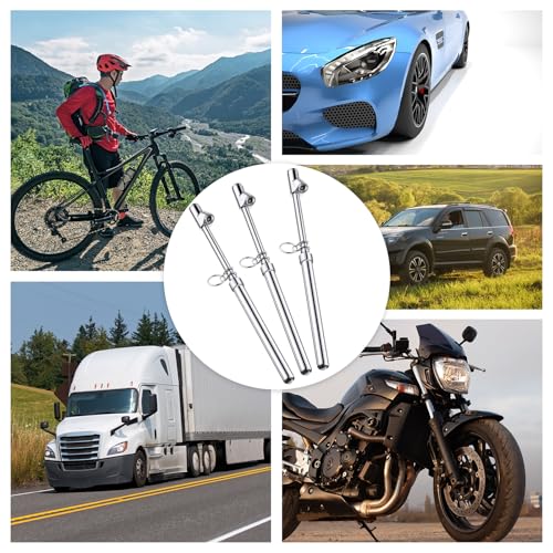 Tallew 20 Pack Dual Head Tire Pressure Gauge Heavy Duty Air Pressure Tire Gauge for Auto Truck Car RV Van Gage Range 10-150PSI, 1-10Bar (Silver) - color: Silver
