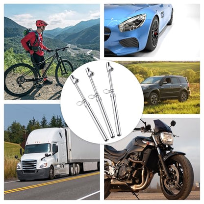 Tallew 20 Pack Dual Head Tire Pressure Gauge Heavy Duty Air Pressure Tire Gauge for Auto Truck Car RV Van Gage Range 10-150PSI, 1-10Bar (Silver) - color: Silver
