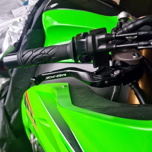 Short Brake Clutch Levers Compatible with K.awasaki Ninja ZX6R 2019 2020 2021 2022 2023 2024 2025 2026 | Front Shorter Levers Handles ZX-6R ZX 6R ZX636 Ninja636 Accessories (Black) - color: Black