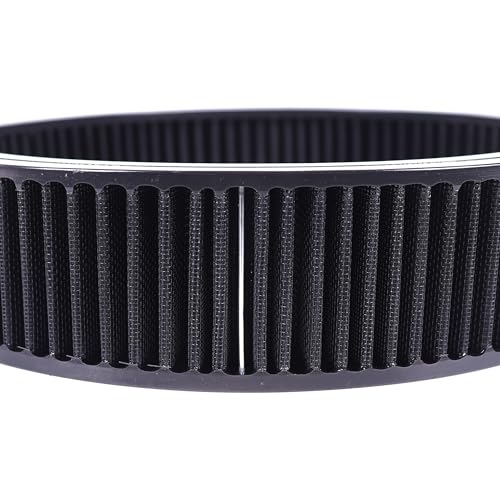 14"x3" Round Air Cleaner Filter Element High Flow (Black) - size: 14" x 3" Black