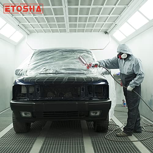 ETOSHA HVLP Spray Gun Set 3pcs, Auto Paint Primer with Air Regulator & Maintenance Kit, Paint Sprayer with Cups for Various Painting Projects（1.0mm, 1.4mm&1.8mm Needle Nozzle Set） - size: Standard Kit