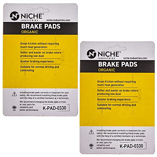 NICHE Front Rear Brake Pad for Triumph T2020393 T2020245 T2020692 Organic - size: Organic