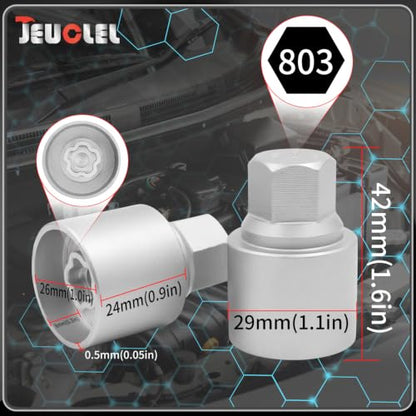 803 Wheel Locking Nut Key for Jeep, ID 29mm Lug Removal Tool - size: 803