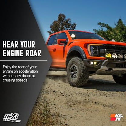 K&N NextGen Cold Air Intake System: Dry-Flow Cotton Filter: Compatible with 2021-2025 FORD F150; F150 Raptor; 50-2617D - style: NextGen Dryflow