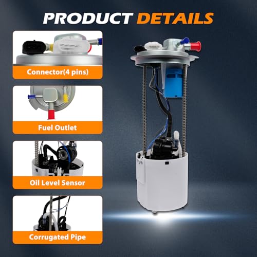 E3747M Fuel Pump Module Assembly Suitable for Silverado 1500 Sierra 1500 OE FP76298M, 19206532, FG1058 - size: E3747M-size: 43cm