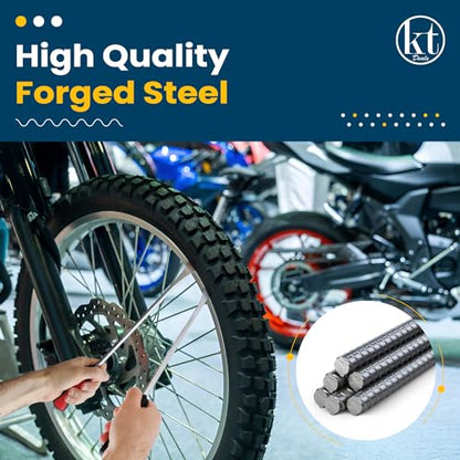 14.5" Tire Spoons Motorcycle Tire Iron Levers Pry Bar Set Changing Tires Removal Repair Tool Kit Tyre Changer Remover Metal Steel for Dirt Bike Scooter Bicycle Mower 14.5 inch Long (2)
