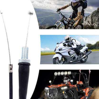 Yourkar Twist Throttle Accelerator Handle Grips, Throttle Cable Kit for 50cc 90cc 110cc 125cc, Twist Throttle Accelerator Handle Grips and Cable Set, Motorcycle Accessories