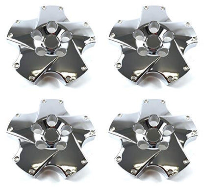 Set of 4 New 18 inch 5 Spoke Chrome Twist Style Wheel Hub Center Caps Covers Replacement for 2002-2007 Lexus SC430