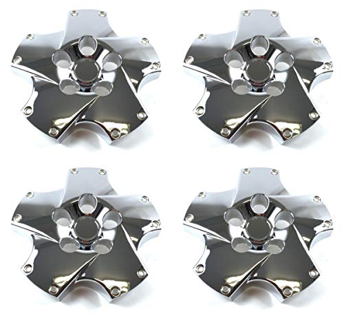 Set of 4 New 18 inch 5 Spoke Chrome Twist Style Wheel Hub Center Caps Covers Replacement for 2002-2007 Lexus SC430