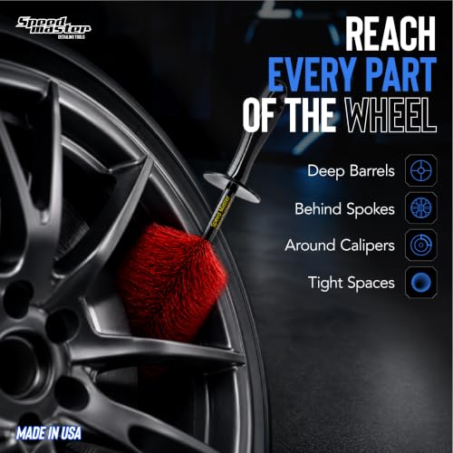 Speed Master Wheel Brush 2-Pack, 18-Inch Flexible Rim Detailing Brushes - size: 18-Inch (2-Pack)