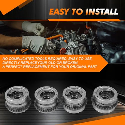 2760501347 4pcs Camshaft Adjuster VVT Timing Gear Intake & Exhaust Camshaft Adjuster Set Fits for Mercedes 2012 E350 C350 R350 ML350 SLK350 V6 3.5L Replace#2760501347 2760501447 2760501547 2760501647 - color: 2760501347