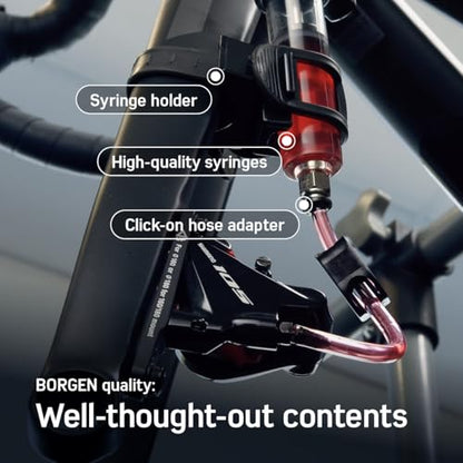 Borgen Brake Bleeding Kit PRO - for Shimano, Tektro & TRP Disc Brakes