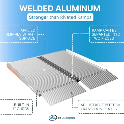 EZ-ACCESS Suitcase Singlefold Portable Wheelchair Ramp, 3 x 30 in - size: 3 Foot (Pack of 1), style: Standard