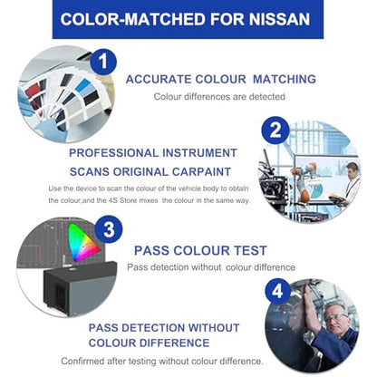 Glacier White QAK Touch Up Paint for Nissan OEM Color Match Car Paint Pen - style: Glacier White(QAK)