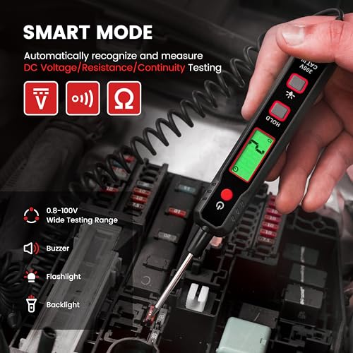 KAIWEETS Fuse Tester, Smart Automotive Test Light for Cars, 0.8-100V DC