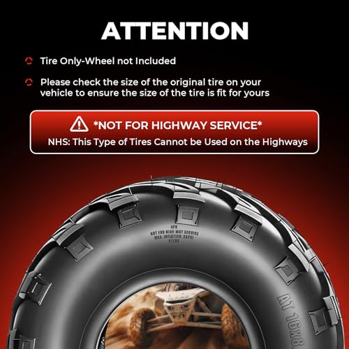 ATV Tires 16x8-7,4 PR Mini Bike Tires,Tubeless,Pair of 2 - size: 16x8-7