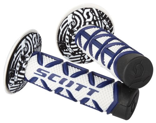 Scott Sports 219626-1006 Blue/White Diamond Motorcycle Grips - color: Blue/White