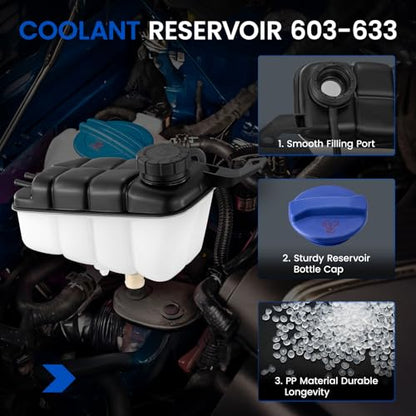 603-633 Coolant Tank for Mercedes CL/G-Class 00-08 - color: White, size: 603-633
