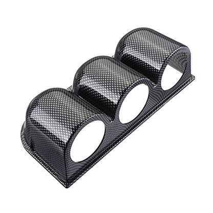 ESUPPORT Carbon Fiber 2" 52mm Heavy Duty Universal Three Hole Dash - color: Triple Hole
