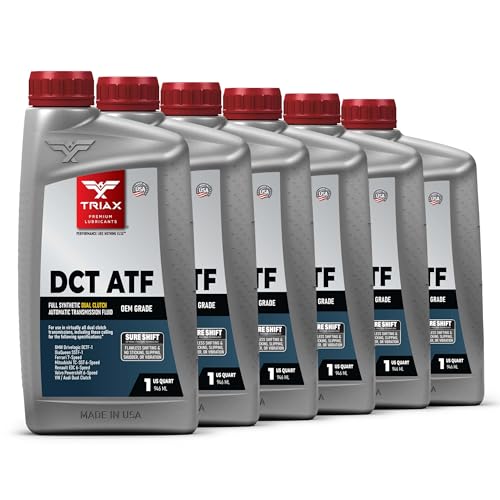 TRIAX DCT ATF - Full Synthetic Dual Clutch Automatic Transmission Fluid - OEM Grade - Compatible with Direct Shift Gearboxes and Dual Clutch Transmissions (6 Quart Case) - size: 1 Qt (Pack of 6)