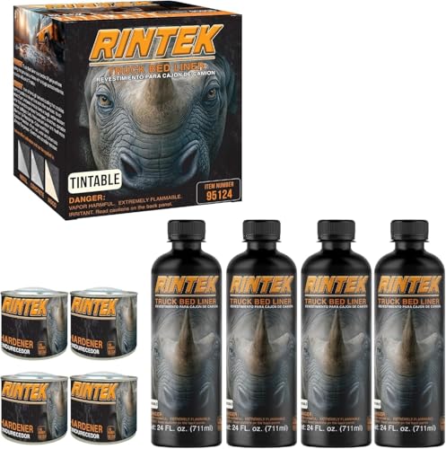 LAUCO Rintek Urethane Spray 1 Gallon Tintable Bedliner Coating, Heavy-Duty Polyurethane Protective Truck Bed Liner Paint, Waterproof Anti-Slip Impact-Resistant Automotive Coating 95124 - style: Tintable – No Gun