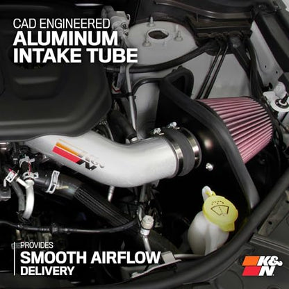 K&N Cold Air Intake System: High-Flow Air Filter, Increase Performance & Towing: Compatible with 2016-2026 JEEP/DODGE: Durango, Grand Cherokee, Grand Cherokee WK, 77-1572KS - style: Metal