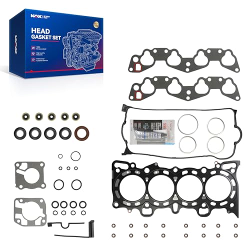 KAX Engine Cylinder Head Gasket Set Compatible with Honda Civic 1992-1995 1.6L, Civic del Sol 1993-1995, Head Gasket Kit, OE# HS9915PT, HS5923W - size: HS 9915 PT