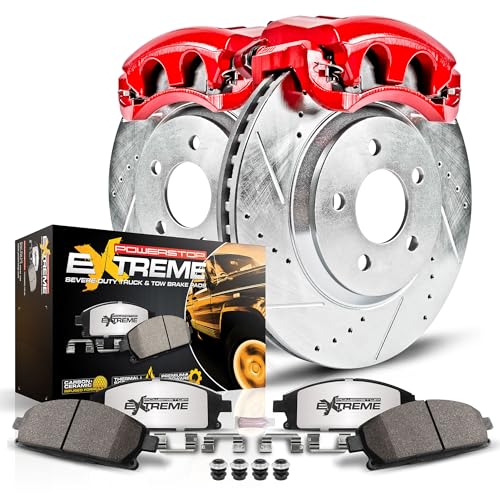 PowerStop Truck & Tow Brake Pad Rotor Caliper Kit Front KC2069-36 - style: Rotors + Pads + Calipers