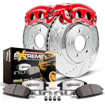 PowerStop Truck & Tow Brake Pad Rotor Caliper Kit Front KC2069-36 - style: Rotors + Pads + Calipers