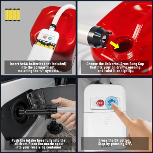 Fuel Transfer Pump with Auto-Stop Sensor, Flow at 3.2 GPM, 3 Adapters