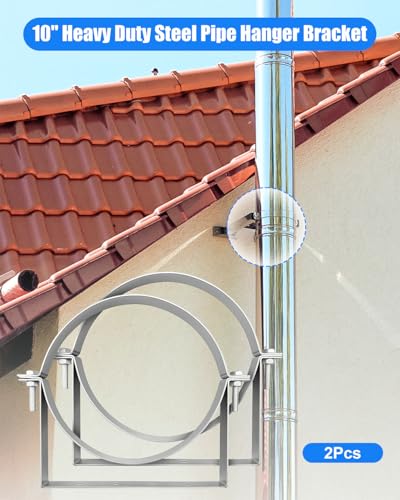 10 Inch Pipe Hanger Chimney Support Bracket - size: Diameter: 10 Inches