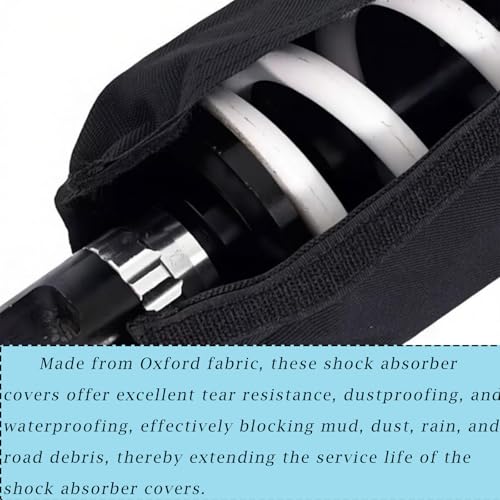 4 PCS Universal Shock Cover, Rear Shock Absorber Suspension Protector, ATV Shock Covers Suspension Protector Absorber Protection, Suitable for Motorcycles, ATVs, Four-Wheelers, and Scooters (350MM)
