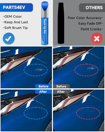 Touch Up Paint Compatible with Toyota Exact Match Touch Up Paint Car Scratch Repair (Blazing Blue Pearl （8T0）) - color: Blazing Blue Pearl （8T0）