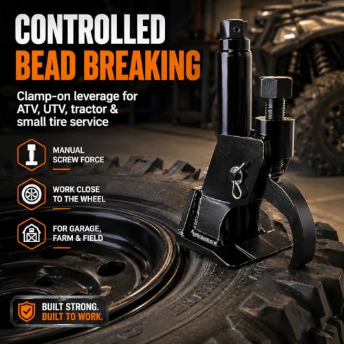 Tire Bead Breaker Tool for ATV, UTV, Tractor & Small Tire Service - color: Black