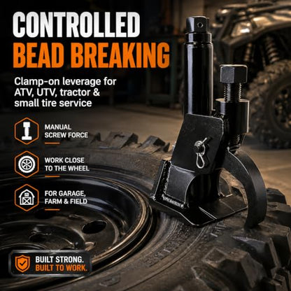 Tire Bead Breaker Tool for ATV, UTV, Tractor & Small Tire Service - color: Black