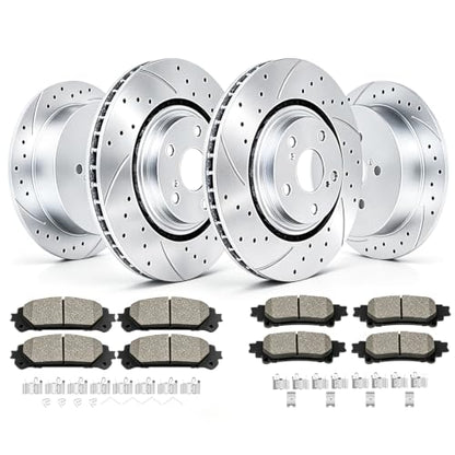 Acinoparts Front & Rear Brake Kit for 2010-2015 Lexus RX350 2010-2015 - size: ABK00601