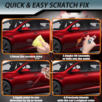 (Red Multi-Coat PPMR) Touch up Paint for Tesla Model Y/3/X/S - color: Car Touch up Paint(Red Multi-Coat(PPMR)) Compatible with Tesla Model Y/3/X/S