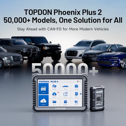 TOPDON Phoenix Plus 2 Scan Tool with ECU Coding, Bidirectional Control
