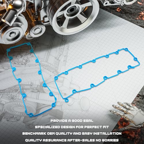 Engine Valve Cover Gasket Set Compatible with Ford Crown Victoria F150 F250 F350 E150 E250 E350 E450 Excursion Expedition Mercury Grand Marquis Lincoln Navigator 4.6L 5.4L V8 VS50481R VS50366 - size: VS50481R