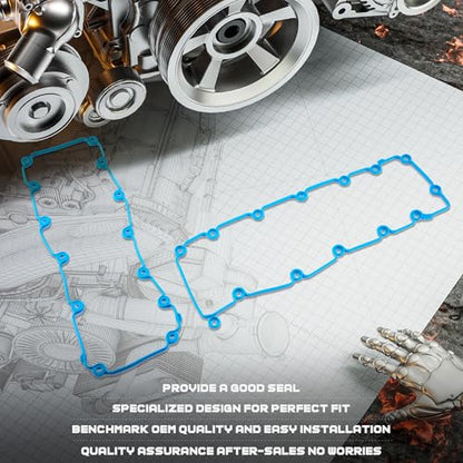 Engine Valve Cover Gasket Set Compatible with Ford Crown Victoria F150 F250 F350 E150 E250 E350 E450 Excursion Expedition Mercury Grand Marquis Lincoln Navigator 4.6L 5.4L V8 VS50481R VS50366 - size: VS50481R