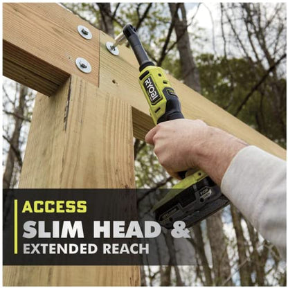 RYOBI ONEAND HP 18V BRUSHLESS Cordless 1/4 in. Extended Reach Ratchet Tool ONLY PBLRC01B