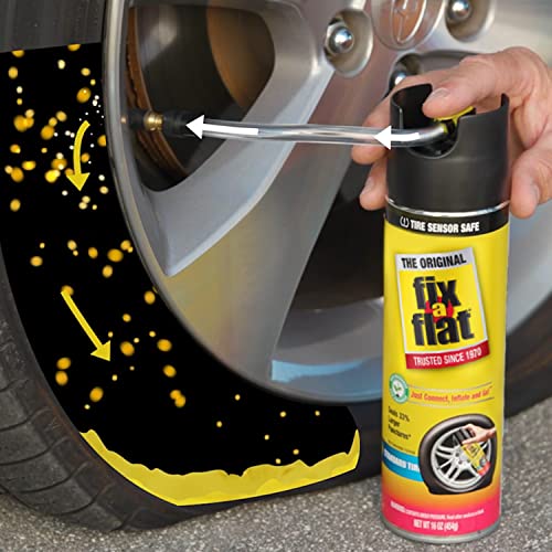 Fix-A-Flat Tire Repair, 16 oz, 2-Pack | Emergency Use | Eco-Friendly Formula | For Standard Tires | Universal Fit - size: Sedan / Coupe (Pack of 2)